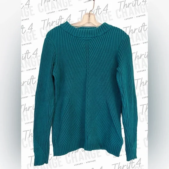 🔸Sandwich Teal Women's Crew Neck Sweater - Picture 2 of 6